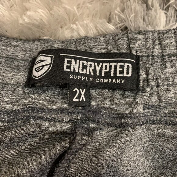 Encrypted Supply Company Men's S Sweatpants Jogger Activewear Black Gray 2X - Picture 4 of 7